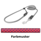 Preview: EASYLONG Hundeleine - L - 2m - rot mit blauen Flecken